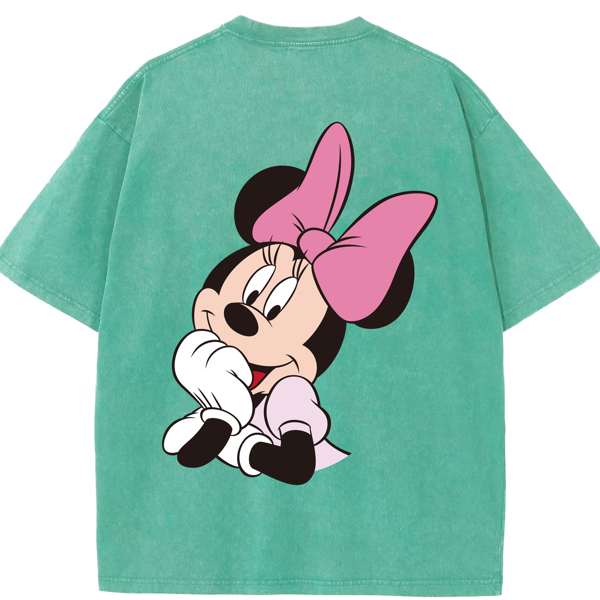 （画像用） ミッキーマウス Mickey Mouse 綿100% ヴィンテージ風 半袖Tシャツ（背面プリント）